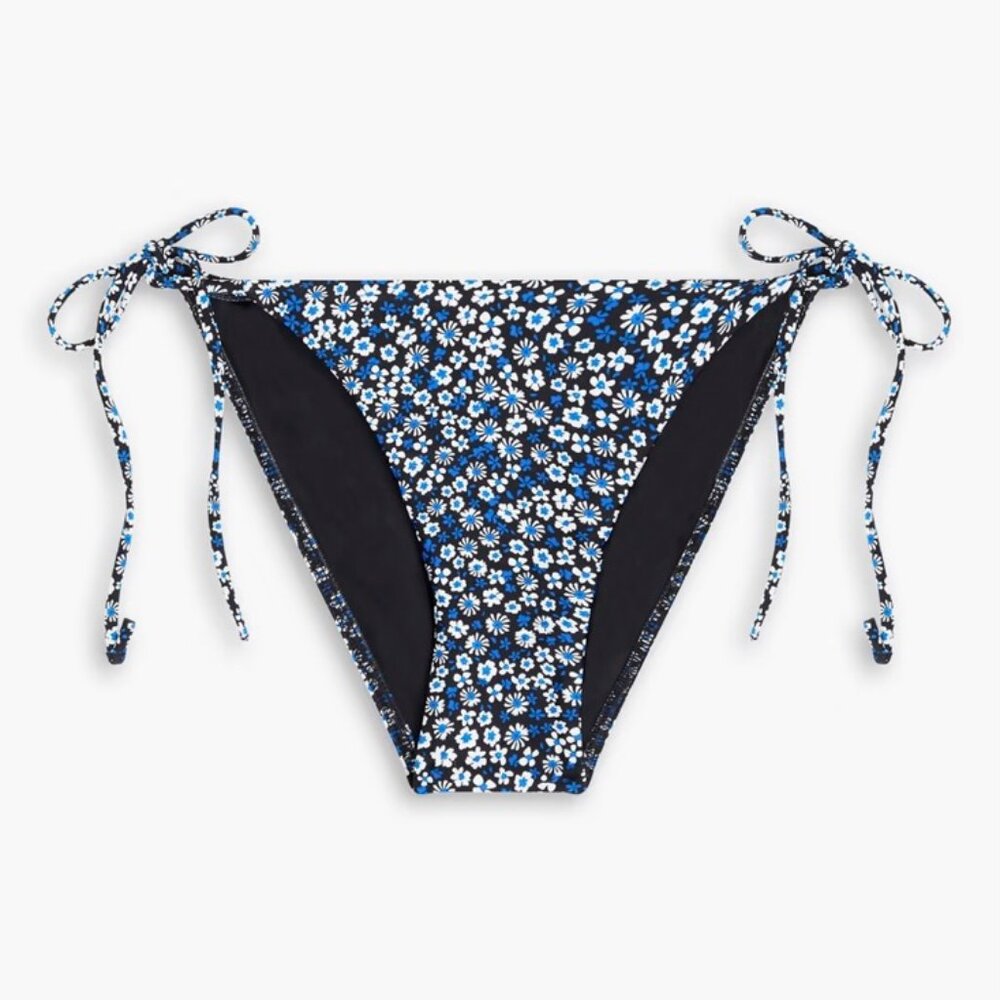 $145 Matteau Floral Print The String Bikini Bottom Forget-me-not 1 XS